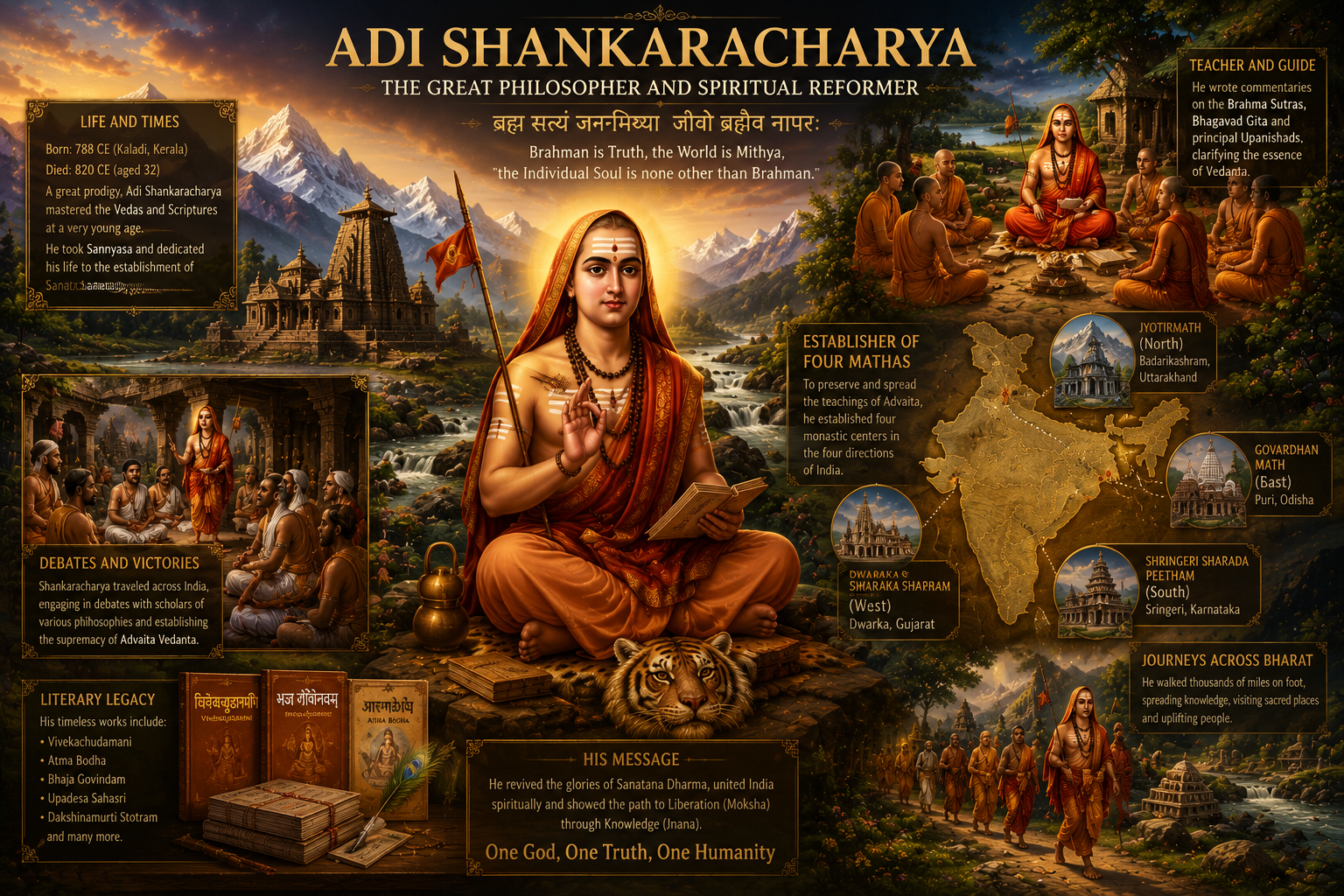 Adi Shankaracharya — The Philosopher Who Renewed Hinduism