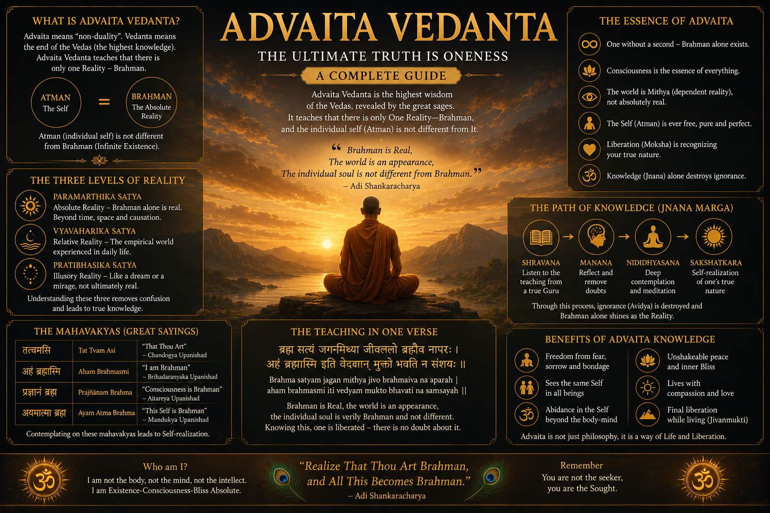 Advaita Vedanta: The Complete Guide to Shankaracharya’s Non-Dual Philosophy