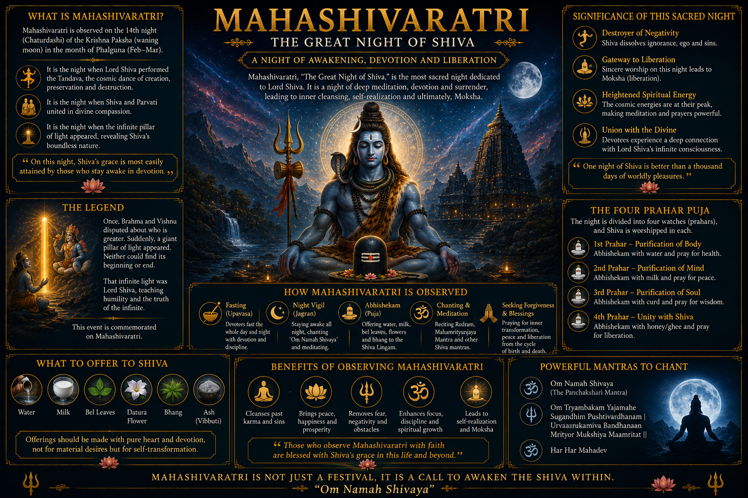 Mahashivaratri: The Great Night of Shiva — Complete Festival Guide